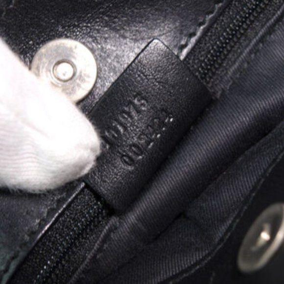 GUCCI GG Pattern Canvas Leather Dark Gray Tote bag Shoulder bag - Picture 5 of 9